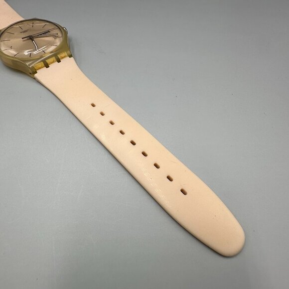 Swatch Rose Rebel Watch Unisex Date Window Round 40MM SUOT700 New Battery main image 5